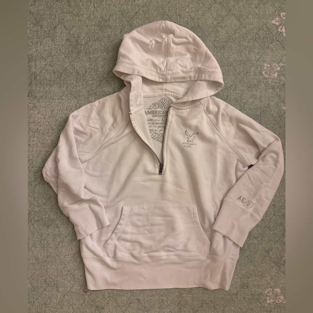 Vintage American Eagle beachy 1/4 zip hoodie 3/4 sleeves genuine y2k